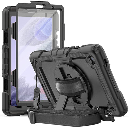 Samsung Galaxy Tab A7 Lite Case 2021 with Screen Protector | Tab A7 Lite 8.7 Inch SM-T225/T220 Full Body Shockproof Durable Rugged Rubber Protective Case W/Hand Strap Shoulder Strap