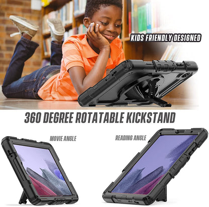 Samsung Galaxy Tab A7 Lite Case 2021 with Screen Protector | Tab A7 Lite 8.7 Inch SM-T225/T220 Full Body Shockproof Durable Rugged Rubber Protective Case W/Hand Strap Shoulder Strap