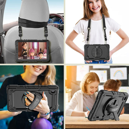 Samsung Galaxy Tab A7 Lite Case 2021 with Screen Protector | Tab A7 Lite 8.7 Inch SM-T225/T220 Full Body Shockproof Durable Rugged Rubber Protective Case W/Hand Strap Shoulder Strap